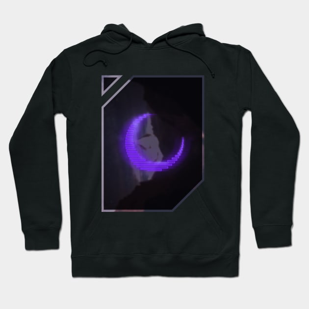 Moon hoodie purple top